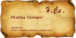 Hlatky Csongor névjegykártya
