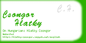 csongor hlatky business card
